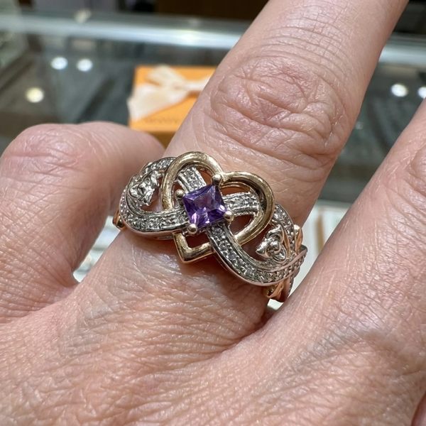 Violetheart Gold & Silver Ring