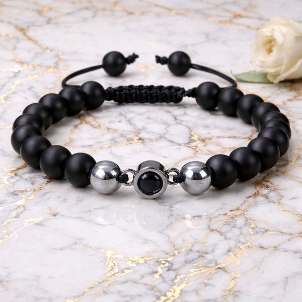Black Stone Memory Bracelet