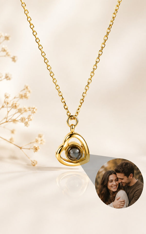Personalized Heart Photo Necklace