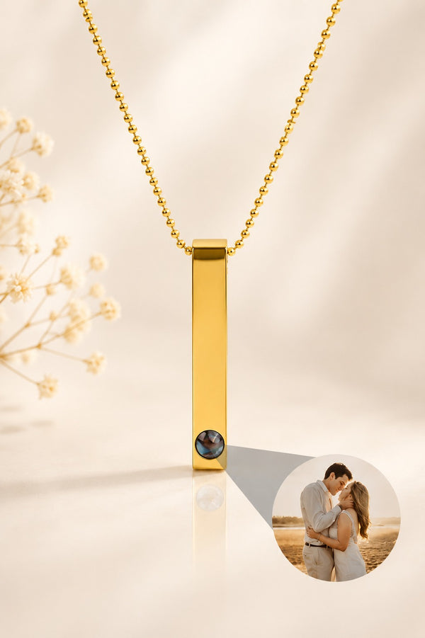 Bar Pendant with Bead Chain